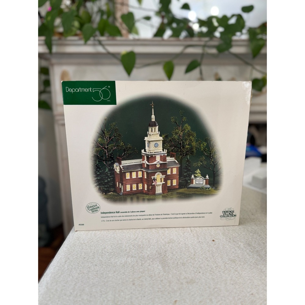Department 56 Historical Landmark Independence Hall #55500 Red Village